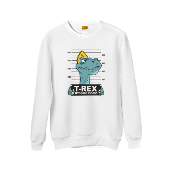 T-rex Baskılı Sweatshirt S-1414